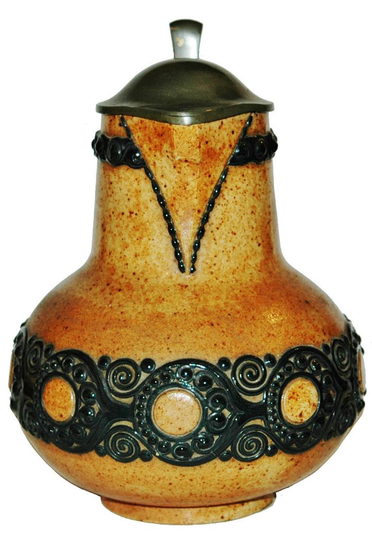 1-1/2L Art Nouveau Stoneware Merkelbach Stein (1 of 3)