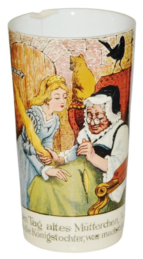 Mettlach Beaker Fairytale Scene: Mettlach #2327/1418 PUG 1/4L Beaker. Fairytale scene.