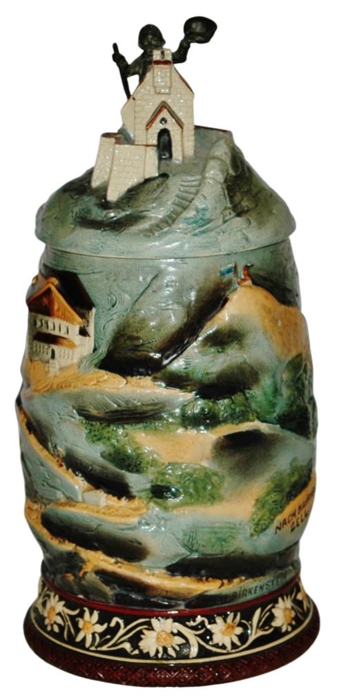 Mountain Character Stein, House Lid Dragon Handle (1 of 5)
