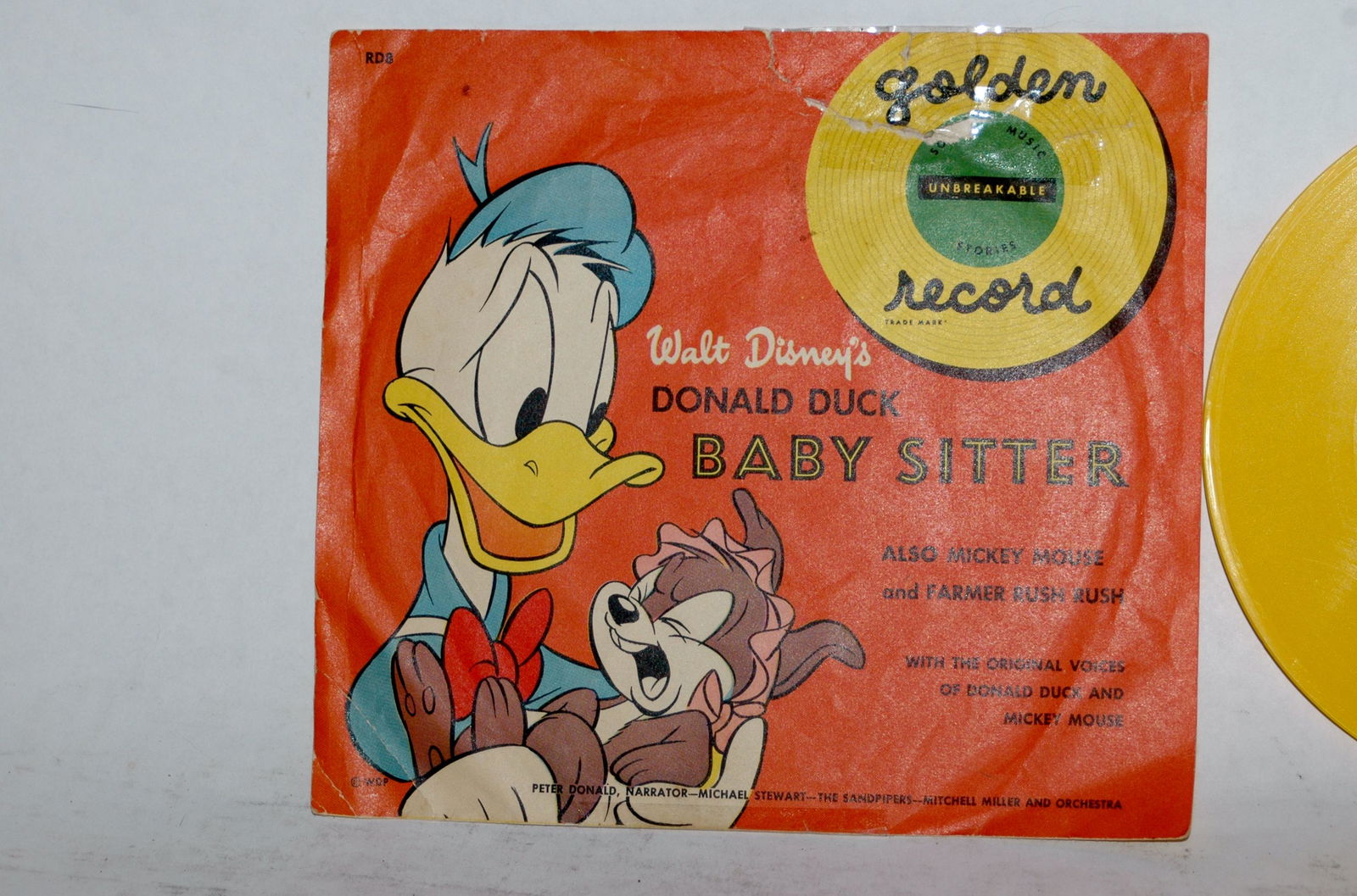 1950 Golden 45 Record Donad Duck Babysitter (1 of 3)