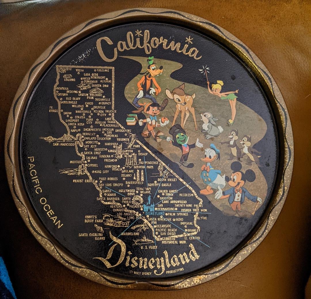 Early Disneyland California Serving Tray 1950's (1 of 3)