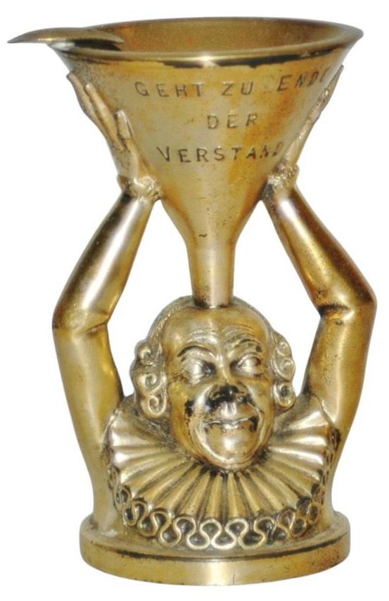 Nurnberg Judge wFunnel Silverplate Figural Ashtray (1 of 2)