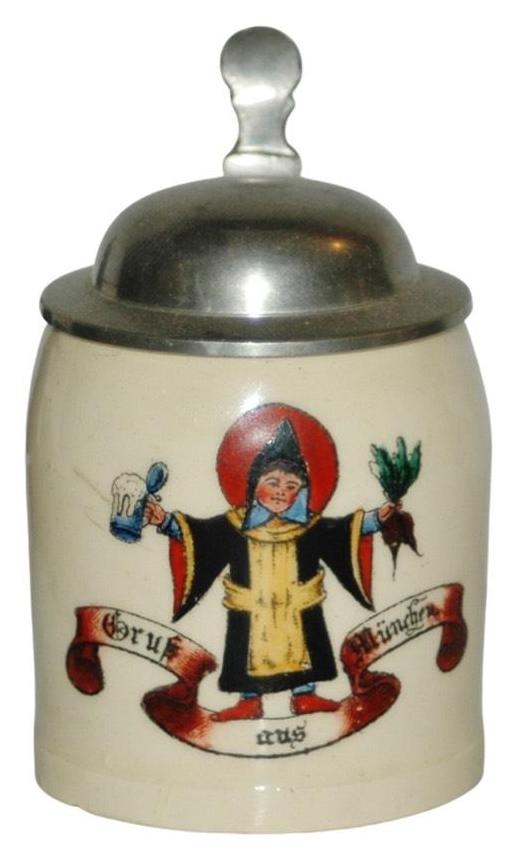Munich Child Mini 1/16 L Pottery Stein (1 of 2)