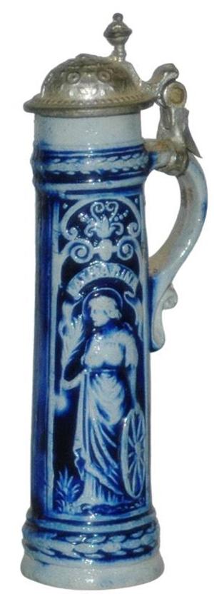 3" Two-Panel Women Scene Stoneware Mini Stein (1 of 2)