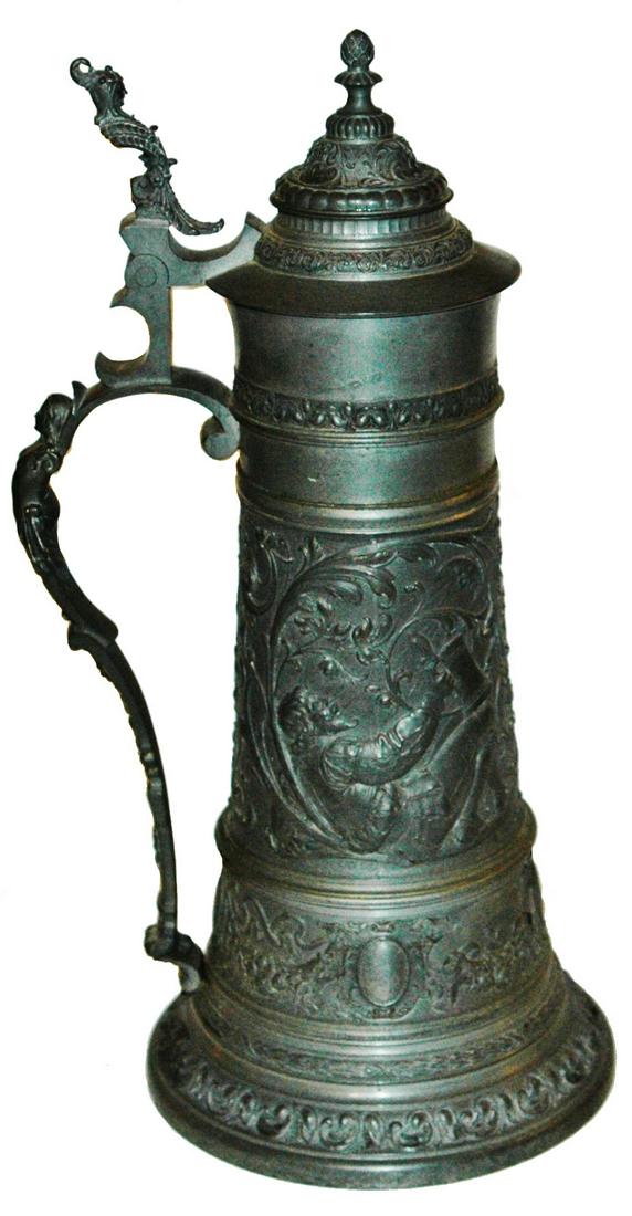 Landsknecht 15" Pewter Stein Jester Thumblift (1 of 5)