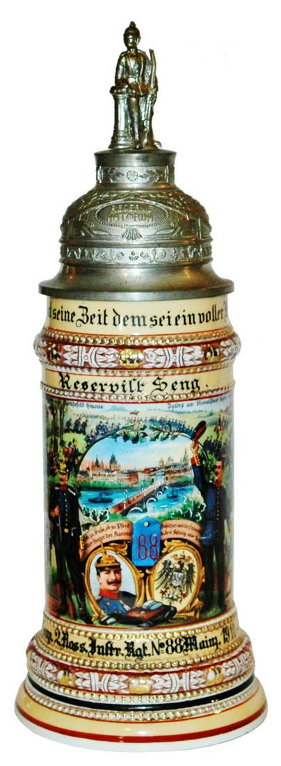 Regimental Inft No 88 Mainz Stein (1 of 4)