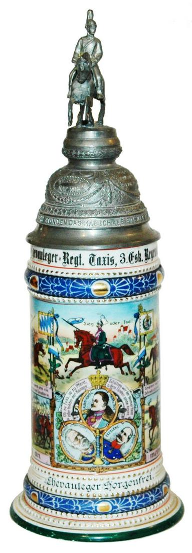 Regimental Chevauleger Stein Double Screw Off Lid (1 of 5)