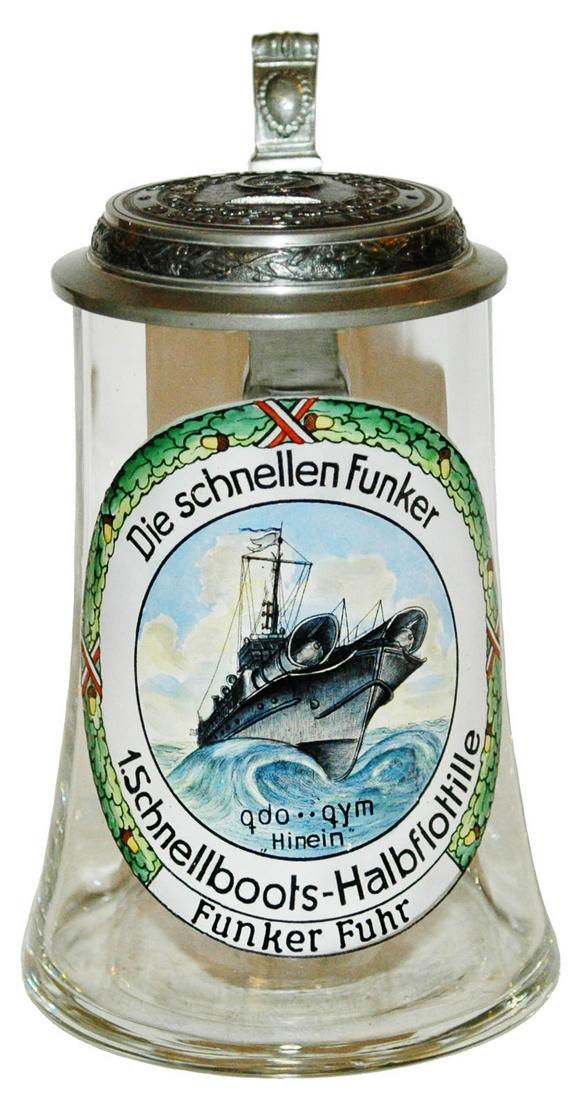 Regimental Naval Radio Operator Stein Matched Lid (1 of 3)