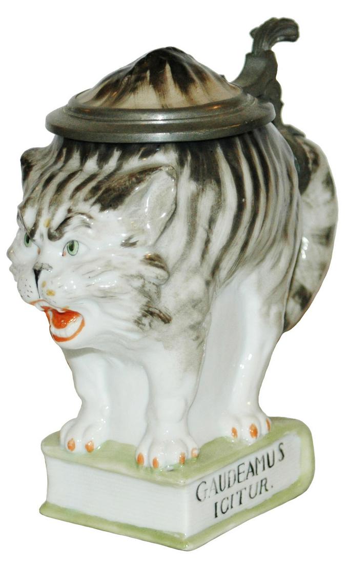 Rare 3/10L Cat on a Book Bohne Character Stein (1 of 4)