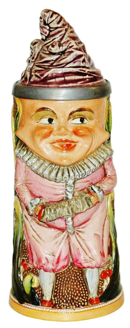 Jester Diesinger Character Stein w Hat Inlay Lid (1 of 4)