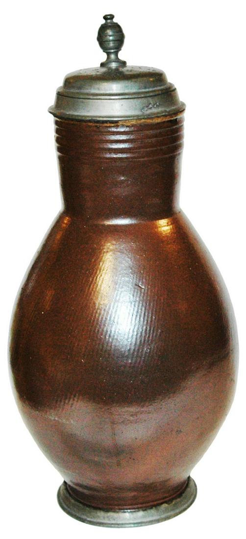 3 L Bunzlau Stoneware Stein Dated 1818 (1 of 4)