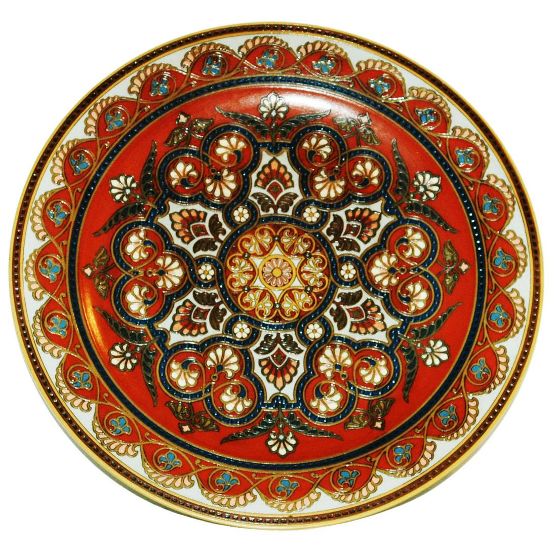 Mettlach Mosaic Etched 13"  Plaque (1 of 1)