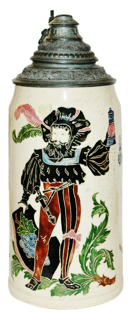 5L Diesinger Three Landsknechts Stein w Fancy Lid (1 of 5)