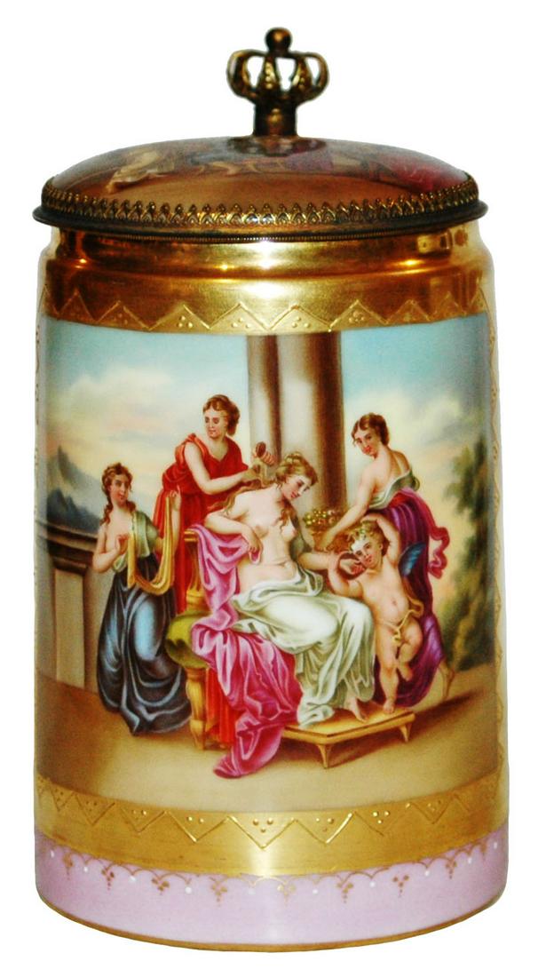 Royal Vienna Stein w Brass Mounts Venus & Women (1 of 6)