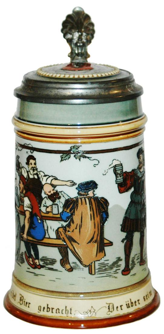Mettlach Men Drinking in Beer Garden Stein (1 of 5)