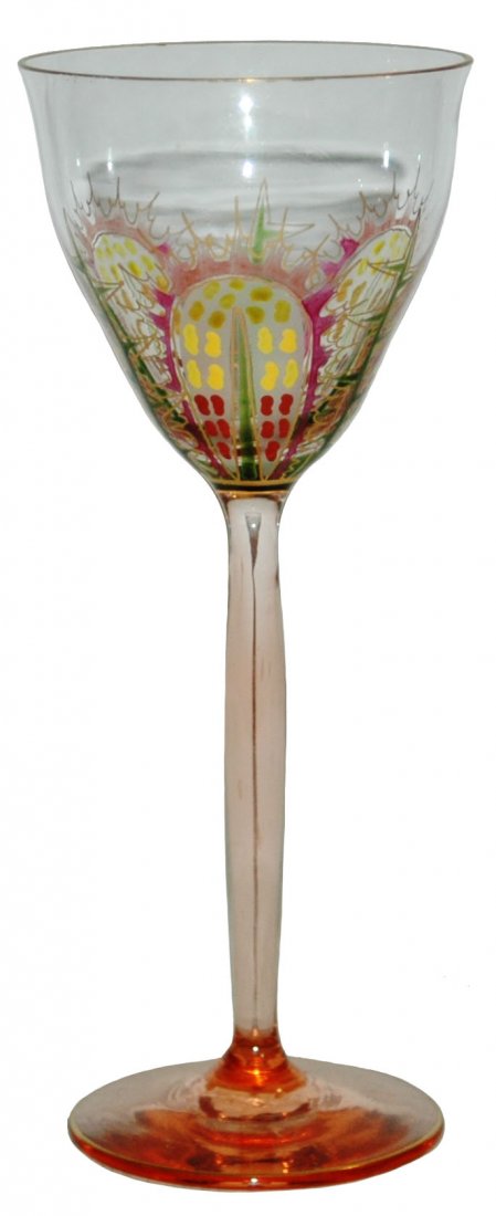 Transparent Art Nouveau Theresienthal Stem Goblet (1 of 2)