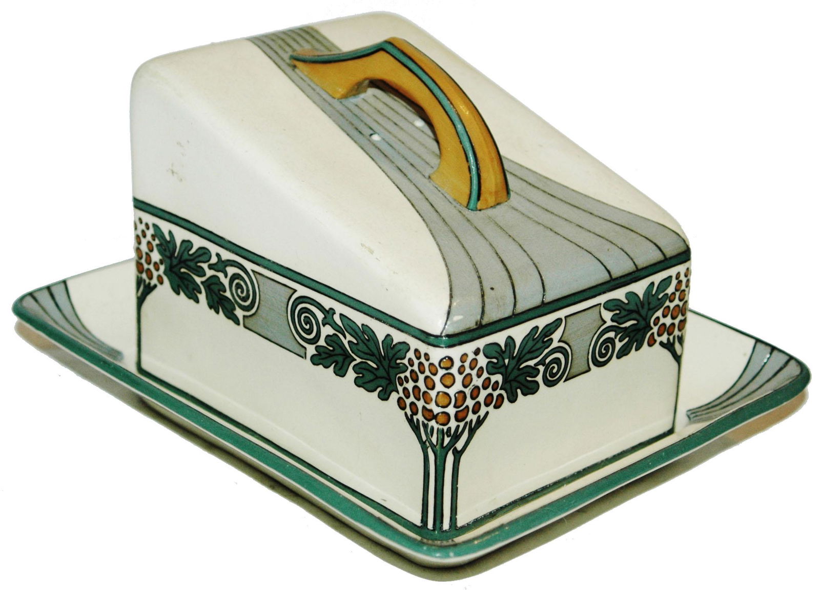 Mettlach Art Nouveau Cheese Dish & Cover (1 of 3)