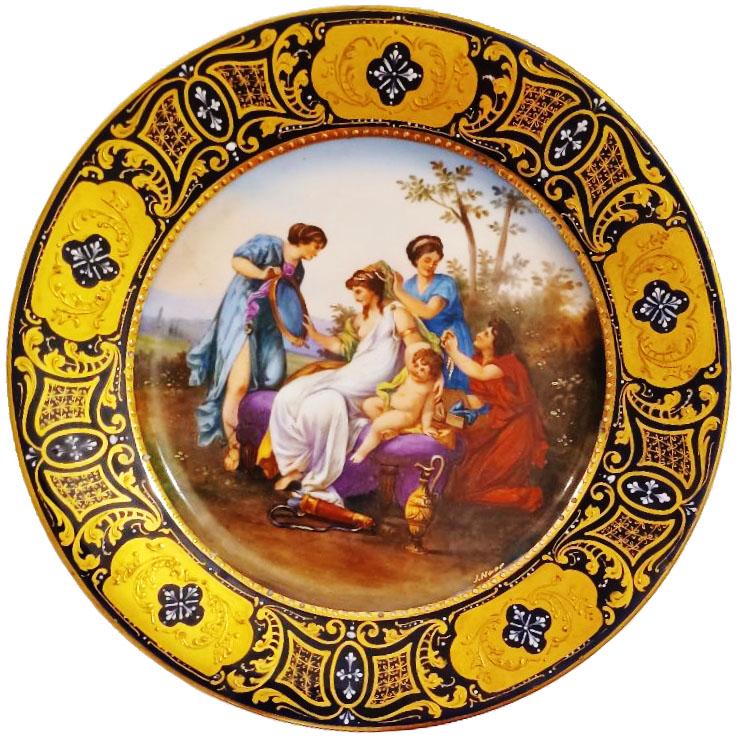 6 Matching Royal Vienna Hand Painted Plates (1 of 6)