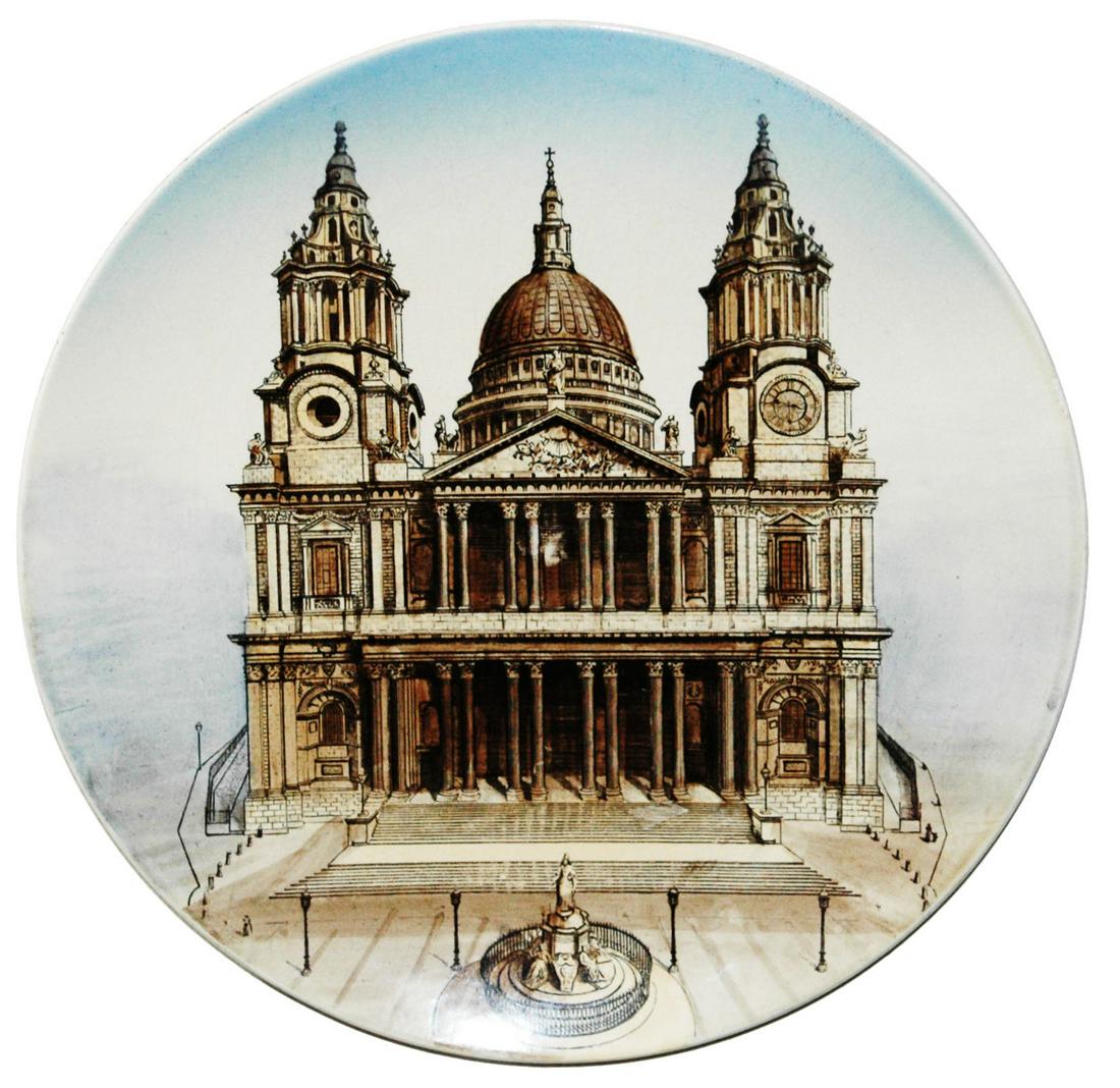 Mettlach 14" Architectural Building Plaque (1 of 1)