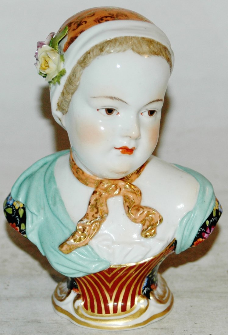 Meissen Porcelain 3 1/2" Bust (1 of 5)