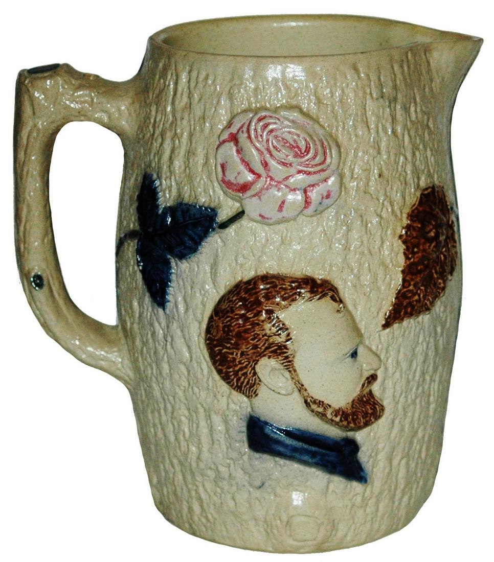 Rare Four Color Whites Utica US Grant Pitcher (1 of 4)