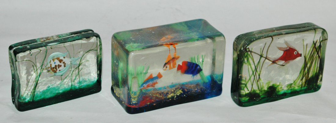 Group of Three MCM Murano Glass Aquariums (1 of 4)