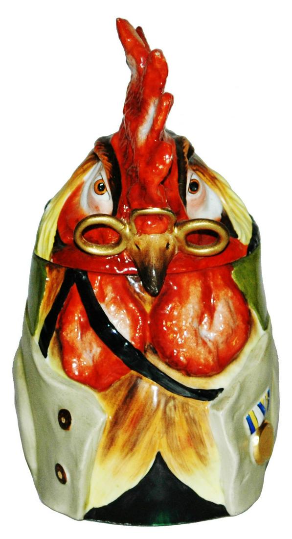 Rooster w Glasses Schierholz Character Stein (1 of 3)