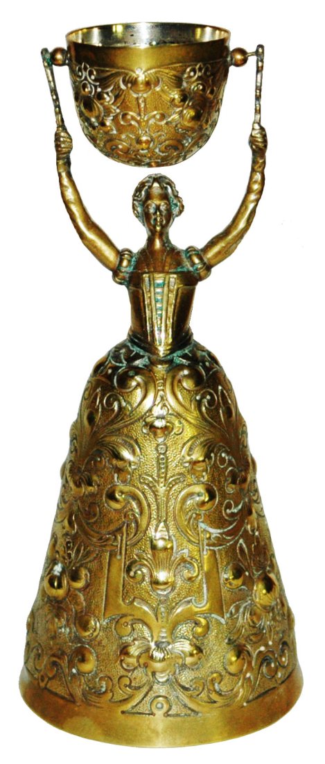 Chased Floral Design Gilded Silver Wedding Beaker (1 of 2)