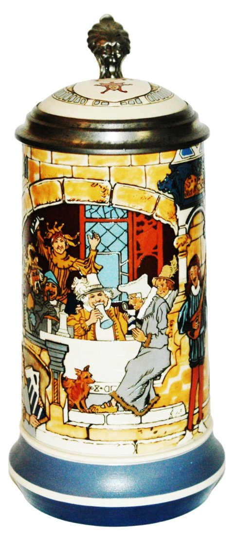 Mettlach 1L Schlitt Knight at Castle Party Stein (1 of 5)