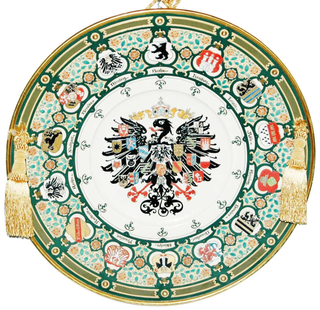 Mettlach #2013 Etched 27 1/2" Eagle Plaque (1 of 6)