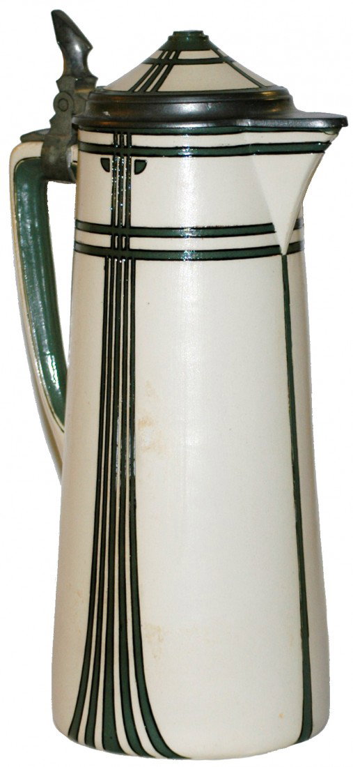 Mettlach #3136 Etched 2L. Art Nouveau.: Mettlach #3136 Etched 2L. Art Nouveau. Inlay lid.