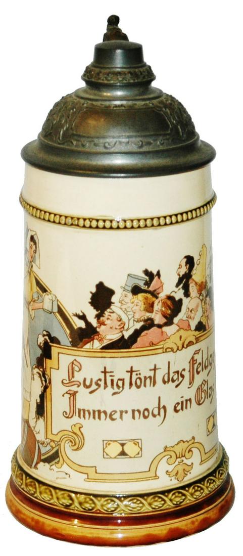 Mettlach Barmaid & Night Folks & Verse Stein (1 of 4)