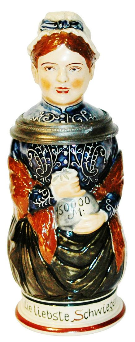 Woman with Money Bag Character Stein (1 of 4)