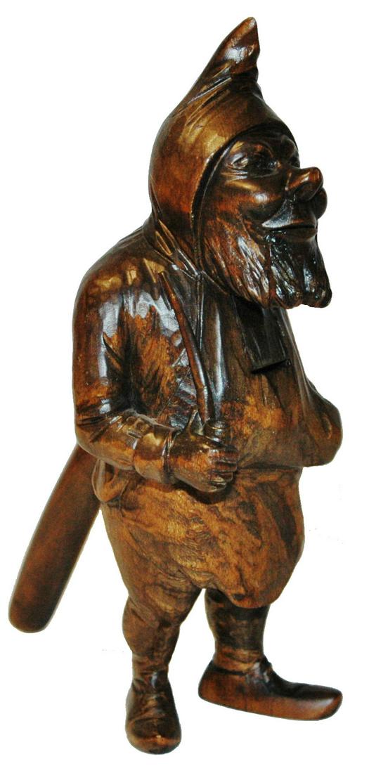 Black Forest Carved Wood Standing Dwarf Nutcracker (1 of 4)