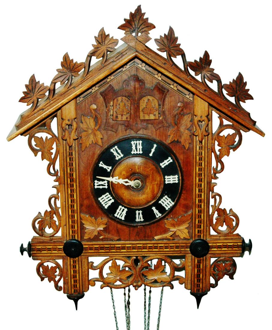Carved Cuckoo Quail Clock GHS Brass Movement (1 of 7)
