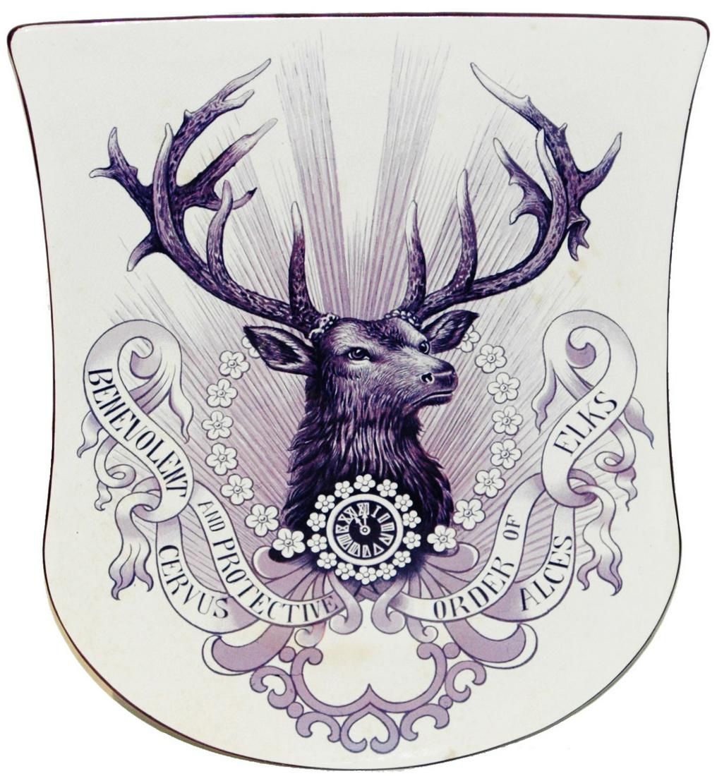 Mettlach Elks Club Shield Plaque (1 of 1)