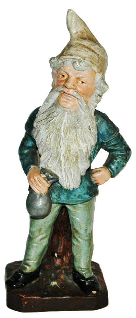 Dwarf w Bag Terracotta Jon Maresch 10" Figure (1 of 2)