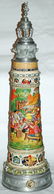 163: Monumental stein w Elaborate Pewter Lid & Finial - 2