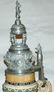163: Monumental stein w Elaborate Pewter Lid & Finial - 3
