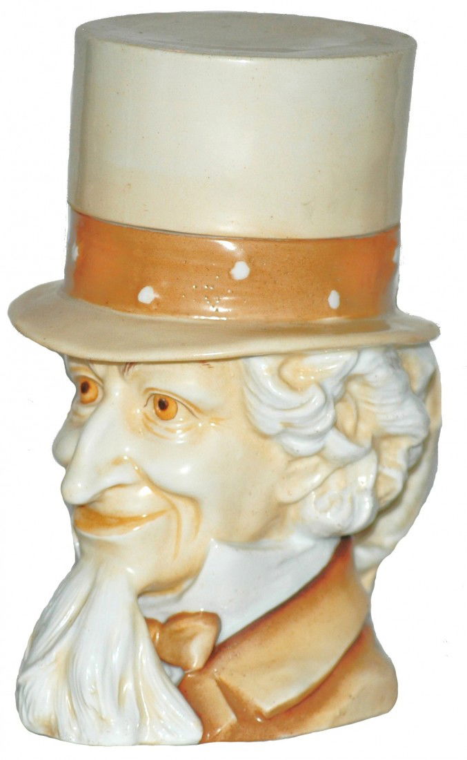 250 Uncle Sam Character Stein  Schierholz Porcelain