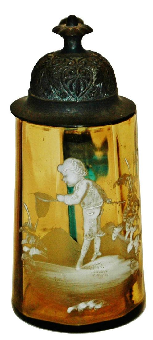 Glass 1/8L Enameled Child Miniature Stein (1 of 3)