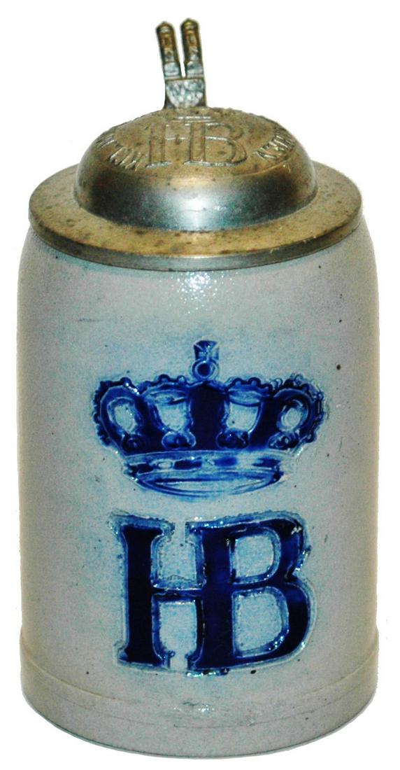 HB Under Crown 1/8L Stoneware Stein (1 of 3)