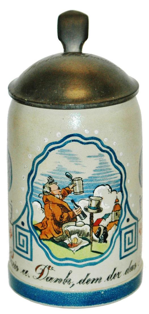 Drinking Man w Verse Stoneware Stein (1 of 4)