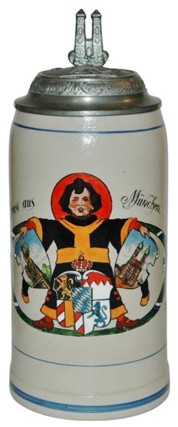 1L Munich Child & Bavarian Shield Stein (1 of 5)