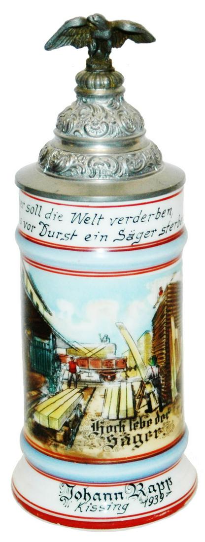 Occupational Lumber Mill worker Porcelain Stein (1 of 4)