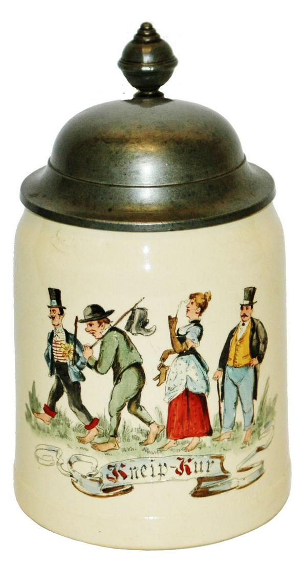 Mettlach Barefoot Group Walking Stein "Knee Cure" (1 of 4)