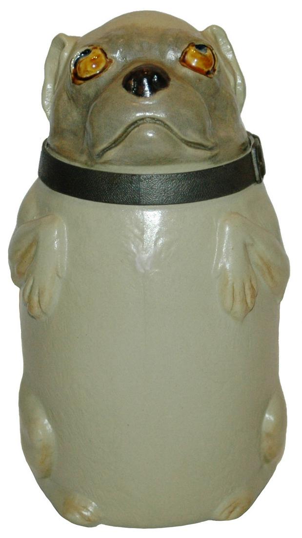 Mettlach standing Pug Dog Character  stein (1 of 4)