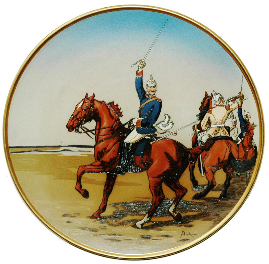 Mettlach Kaiser Wilhelm II on Horseback Plaque (1 of 1)