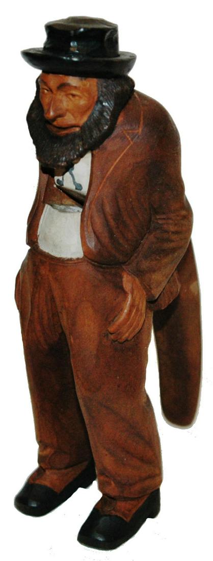 Black Forest Standing Man Carved Wood Nutcracker (1 of 3)