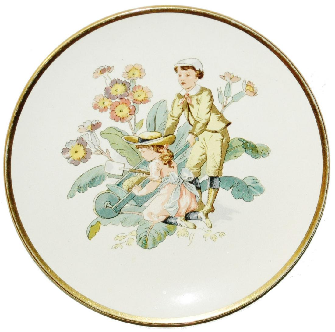 Mettlach Children Playing Games Plaque (1 of 1)